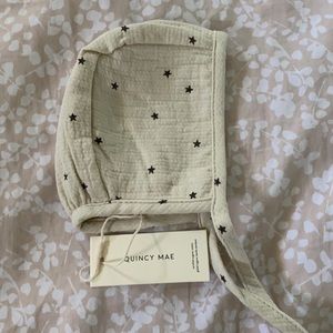 Quincy Mae Natural Woven Baby Bonnet